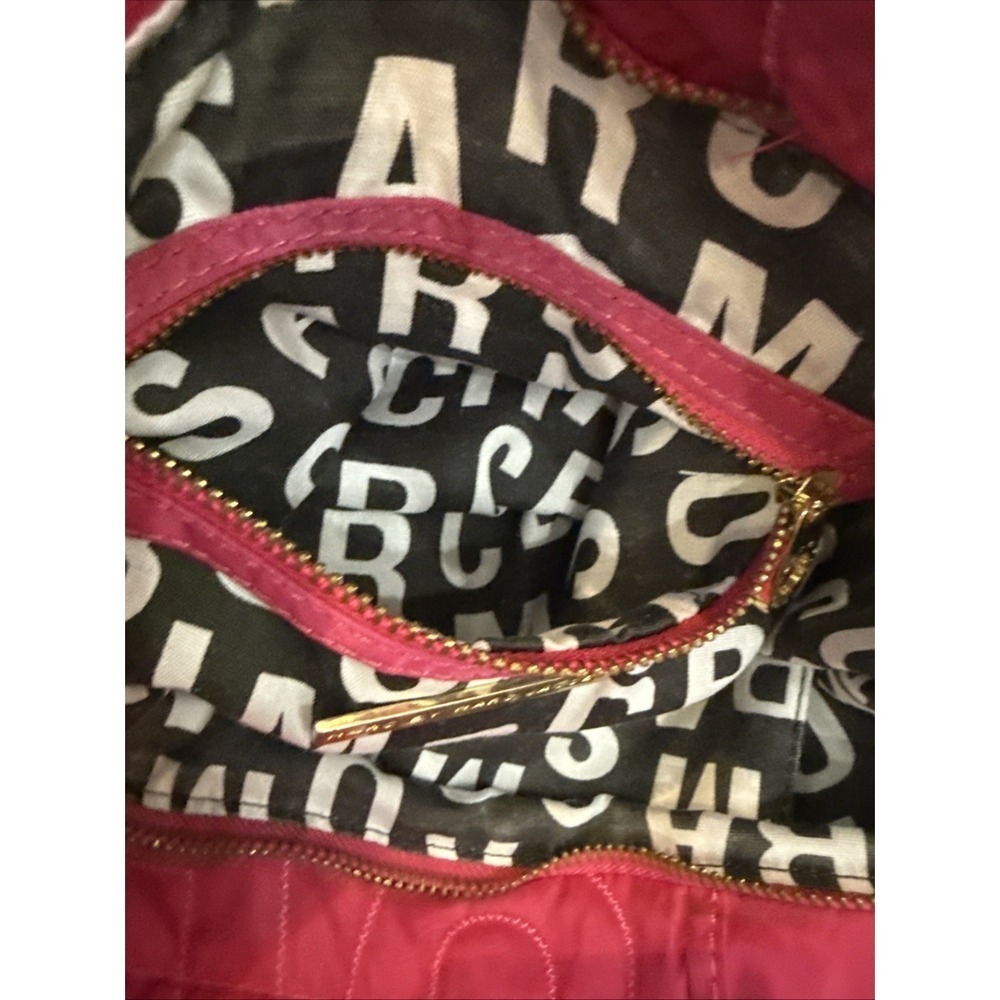 Marc by Marc Jacobs Workwear Pink Quilted Puzzle Shoulder Bag Tote Medium Logo - Picture 15 of 15